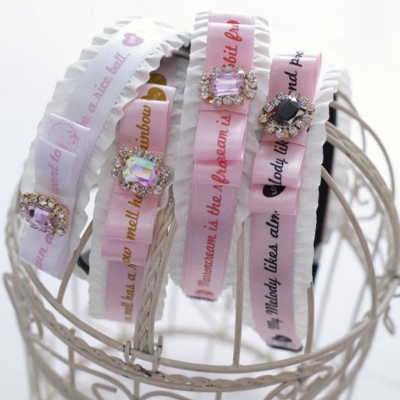 RoseMarie Seoir x Sanrio Marroncream princess ribbon rhinestone headband - Picture 7 of 10